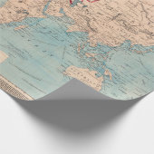 Alte Weltkarte (1876) Geschenkpapier (Ecke)