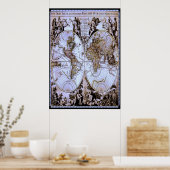Alte Weltkarte 1 Poster (Küche)