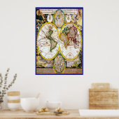 Alte Weltkarte 2 Poster (Küche)