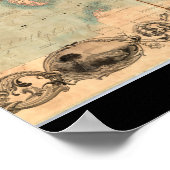 Alte Weltkarte 4 Poster (Ecke)