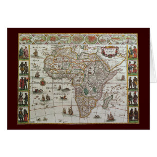 Alte Weltkarte Afrikas von Blaeu, ca. 1635