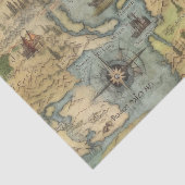 Alte Weltkarte Antikes Vintages Dekoupage Papier (Ausschnitt)