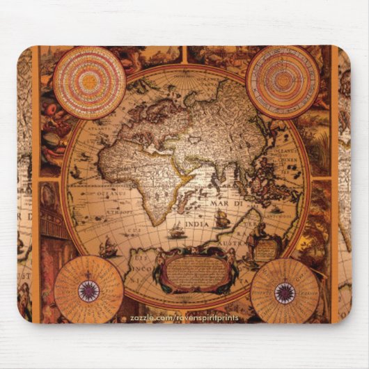 Alte Weltkarte Art - 1481 Mousepad (Vorne)