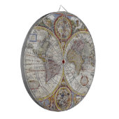 Alte Weltkarte Dartscheibe (Vorderseite Links)