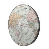 Alte Weltkarte Dartscheibe (Vorderseite rechts)