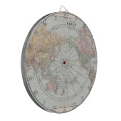 Alte Weltkarte Dartscheibe (Vorderseite Links)