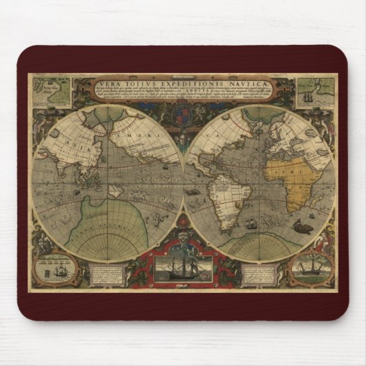 Alte Weltkarte der Antike Mousepad (Vorne)