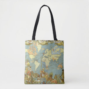 Alte Weltkarte des Britischen Empires, 1886 Tasche