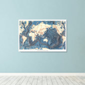 Alte Weltkarte des Ozeans Leinwanddruck (Insitu (Holzboden))