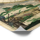 Alte Weltkarte des Weltposters aus der Antike Poster (Ecke)