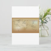 Alte Weltkarte Einladung (Stehend Vorderseite)