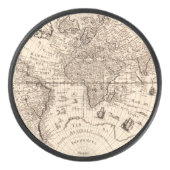 Alte Weltkarte Eishockey Puck (Vorderseite)