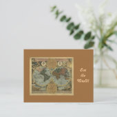 Alte Weltkarte Geschenke Postkarte (Stehend Vorderseite)