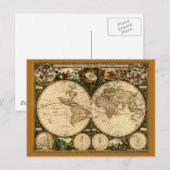 Alte Weltkarte Geschenke Postkarte (Vorne/Hinten)