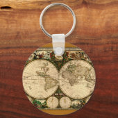 Alte Weltkarte Geschenke Schlüsselanhänger (Vorderseite)