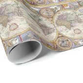 Alte Weltkarte Geschenkpapier (Rolleneckpunkt)