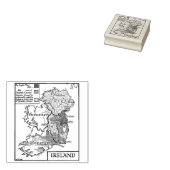 Alte Weltkarte Irlands KunstIllustration Gummistempel (Stempel)
