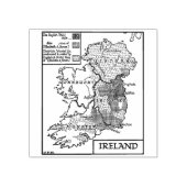 Alte Weltkarte Irlands KunstIllustration Gummistempel (Prägung)