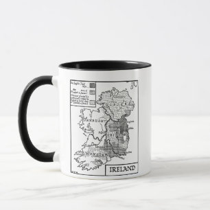 Alte Weltkarte Irlands KunstIllustration Tasse
