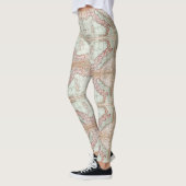 Alte Weltkarte Italiens Leggings (Links)