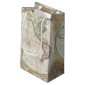 Alte Weltkarte Kleine Geschenktüte (Rückseite Schrägansicht)