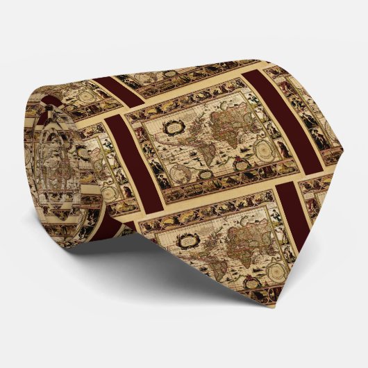 ALTE WELTKARTE KRAWATTE (Gerollt)