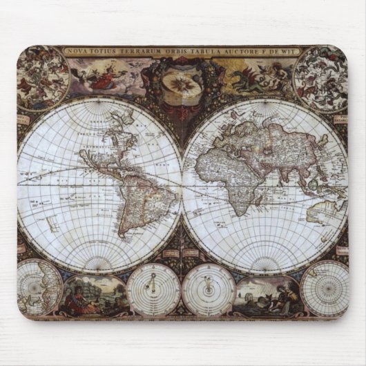 Alte Weltkarte Mousepad (Vorne)