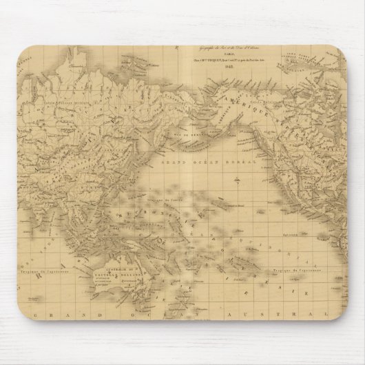 Alte Weltkarte Mousepad (Vorne)