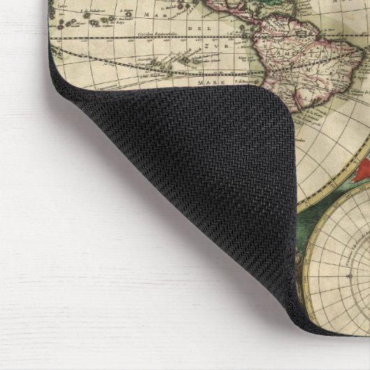 Alte Weltkarte Mousepad (Ecke)