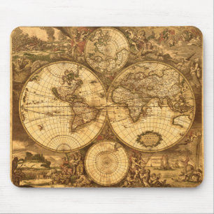 Alte Weltkarte Mousepad
