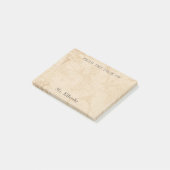 Alte Weltkarte Name 4x3 Post-it Klebezettel (angewinkelt)