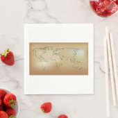 Alte Weltkarte Napkins Serviette (Beispiel)