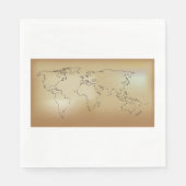 Alte Weltkarte Napkins Serviette (Vorderseite)