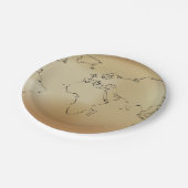 Alte Weltkarte Pappteller (Schrägansicht)