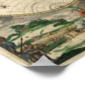 Alte Weltkarte Poster (Ecke)