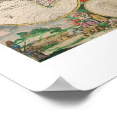 Alte Weltkarte Poster (Ecke)