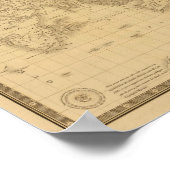 Alte Weltkarte Poster (Ecke)