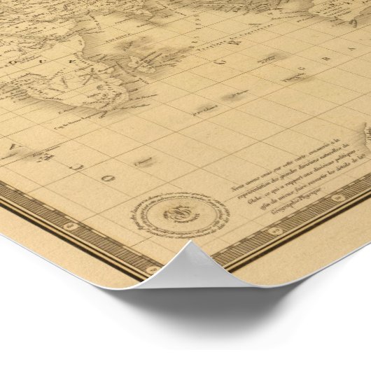 Alte Weltkarte Poster (Ecke)