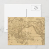 Alte Weltkarte Postkarte (Vorne/Hinten)