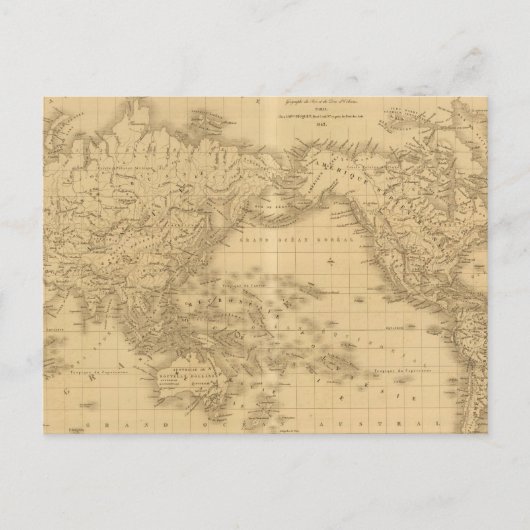 Alte Weltkarte Postkarte (Vorderseite)