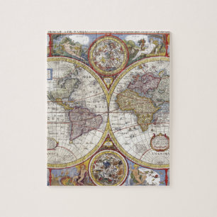 Alte Weltkarte Puzzle