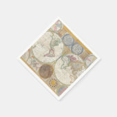 Alte Weltkarte Serviette (Ecke)
