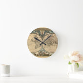 Alte Weltkarte - Uhr (Zuhause)