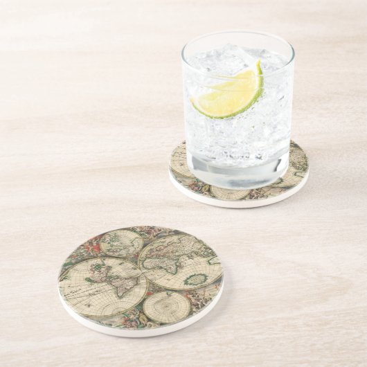 Alte Weltkarte Untersetzer (Seite)