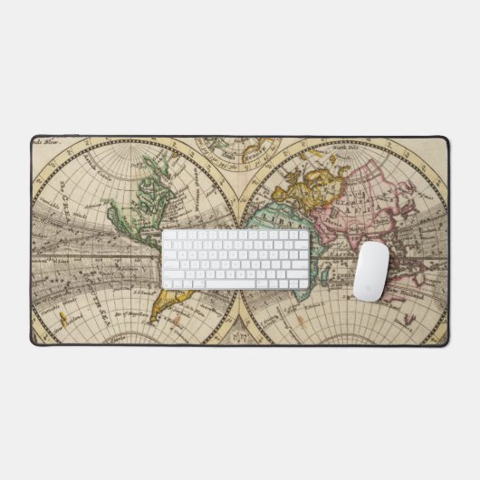 Alte Weltkarte / Vintag Schreibtischunterlage (Tastatur & Maus)
