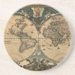 Alte Weltkarte Vintage Erde Geschenk Untersetzer