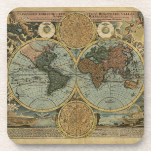 Alte Weltkarte Vintage Korkuntersetzer Getränkeuntersetzer