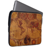 Alte Weltkarte Vintager Laptop-Sieb Laptopschutzhülle (Vorne Rechts)