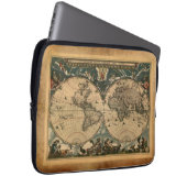 Alte Weltkarte Vintager Laptop-Sieb Laptopschutzhülle (Vorne Rechts)