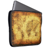 Alte Weltkarte Vintager Laptop-Sieb Laptopschutzhülle (Vorne Rechts)